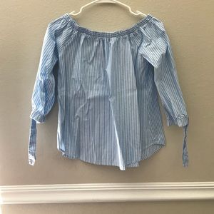 Light blue and white stripped blouse